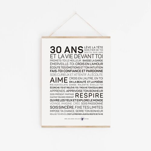 Affiche 30 ans - version homme - A2