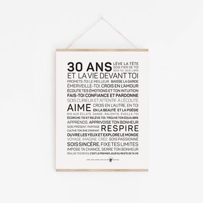 Affiche 30 ans - version homme - A2