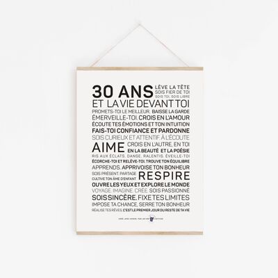 Poster 30 years - men's version - A2