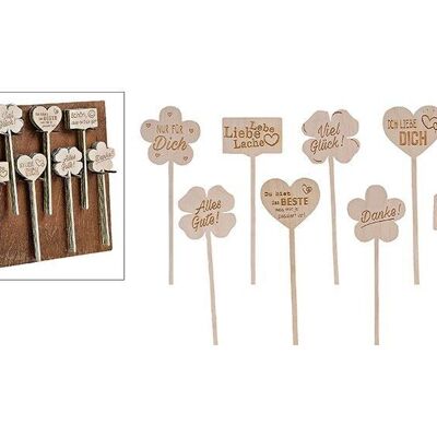 Wooden display GENERAL Plant plugs 80 pcs. 8-way on display made of natural wood, (W / H) 7x28cm