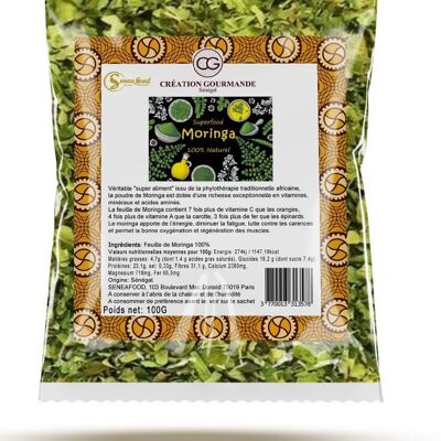 Busta di foglie di Moringa da 100g