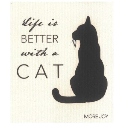 Discloth La vie est meilleure avec un chat