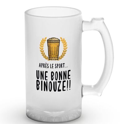 Chope de bière "Après le sport..."