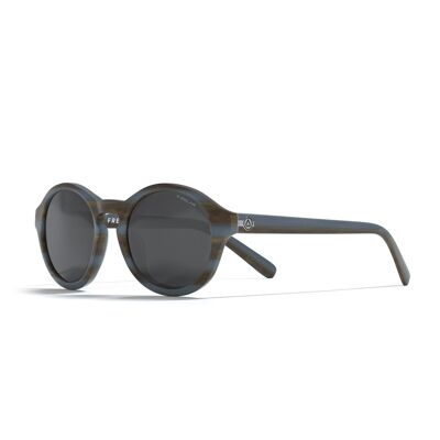 ULLER Valley Brown Striped / Black Sunglasses