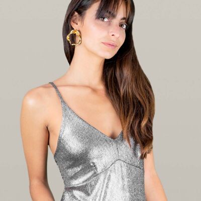 Silver strappy dress