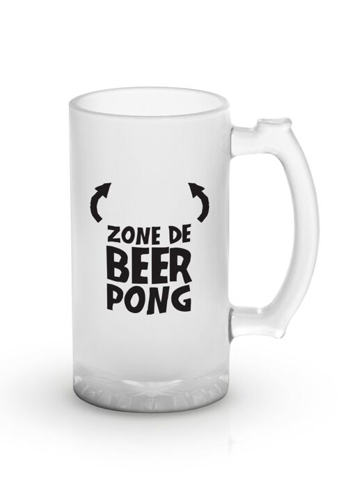 Chope de bière "Zone de Beer Pong"