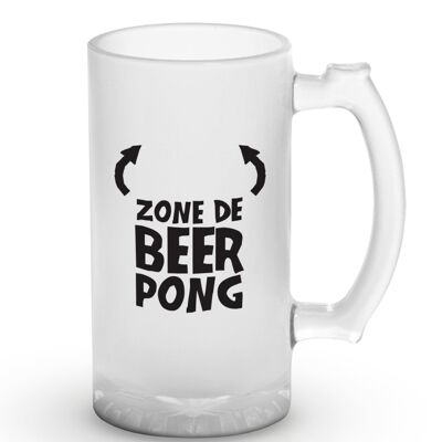 "Zone de Beer Pong" beer mug