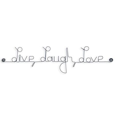 Wire Wall Decoration "Live, Laugh, Love" - ​​Valentine's Day / Wedding Gift - to pin