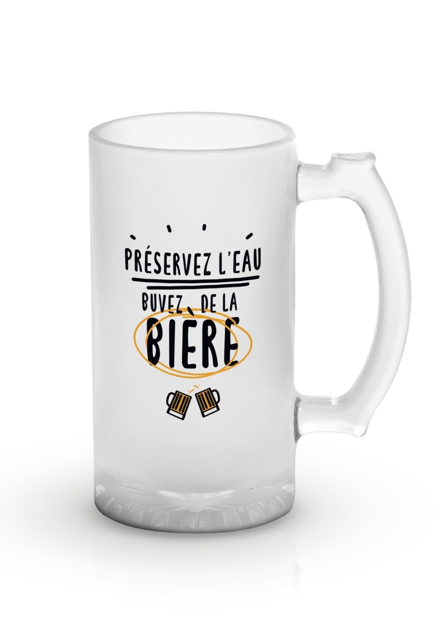 "Risparmia acqua..." Boccale di birra