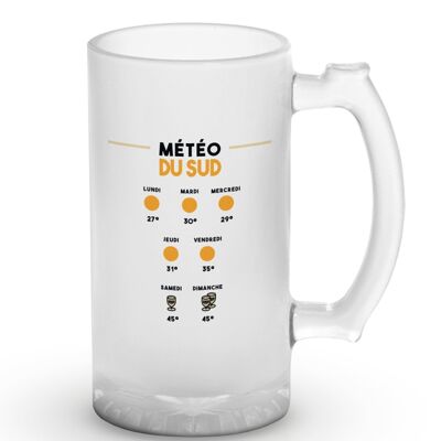 Chope de bière "Météo du Sud"