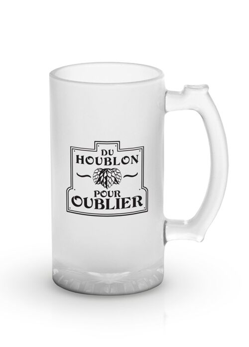 Chope de bière "Du houblon pour oublier"