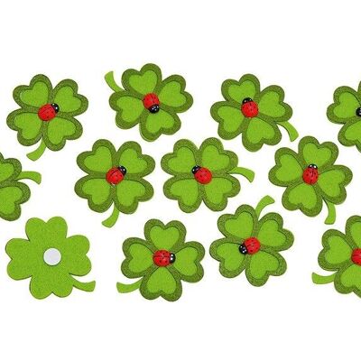Litter lucky clover set, 12 pieces made of felt, W5 cm