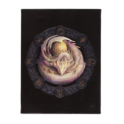 Placa de lona con diseño de dragón Ostara de 19x25 cm de Anne Stokes