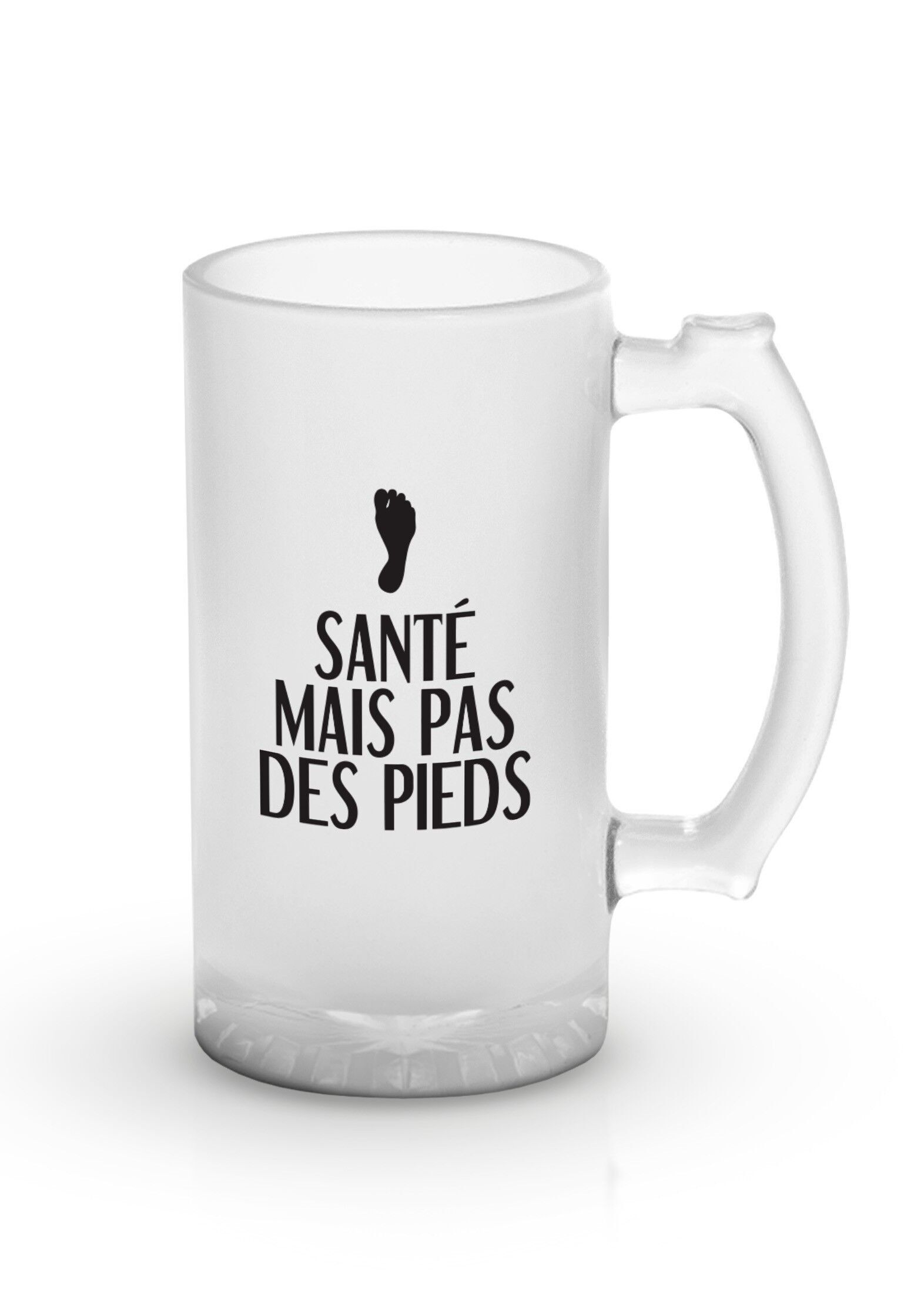 Bierkrug "Gesundheit, aber keine Füße"