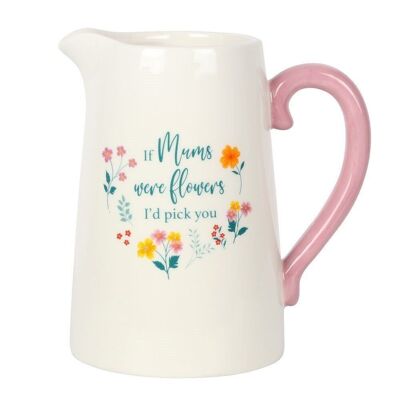 Wenn Mütter Blumen wären Blumenkrug aus Keramik