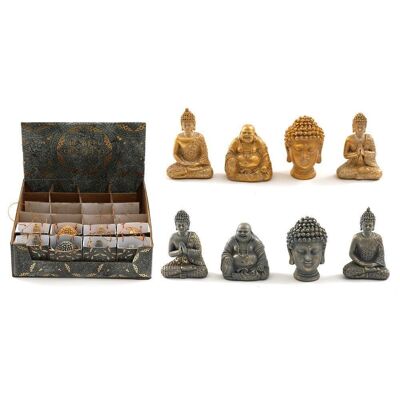 Ornamento di Buddha metallico da 6 cm in una borsa