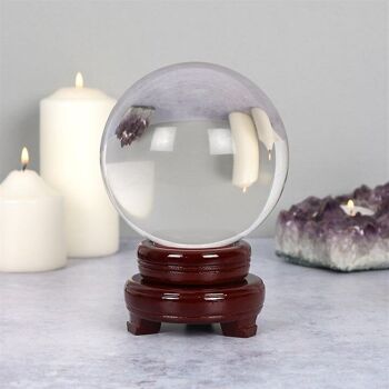 Boule de cristal de 13 cm avec support 3