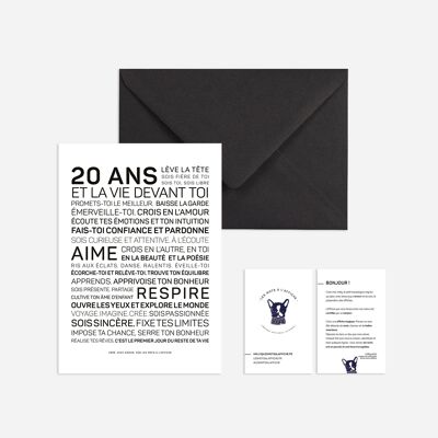 Affiche format mini 20 ans - version femme