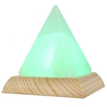 Lampe à Sel USB Pyramide Blanche 2
