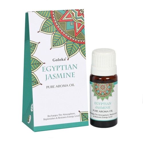Goloka 10ml Egyptian Jasmine Fragrance Oil Display of 12 Bottles