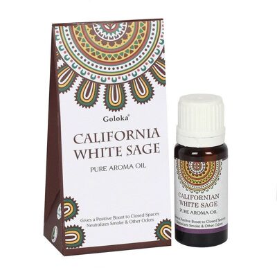 Goloka 10ml California White Sage Fragrance Oil Display de 12 Botellas