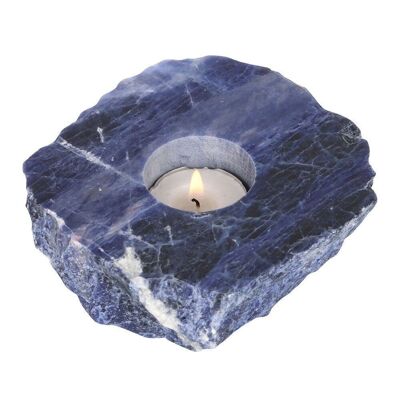 Porte-bougie chauffe-plat en cristal Sodalite