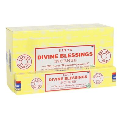 Lot de 12 bâtons d'encens Divine Blessings par Satya