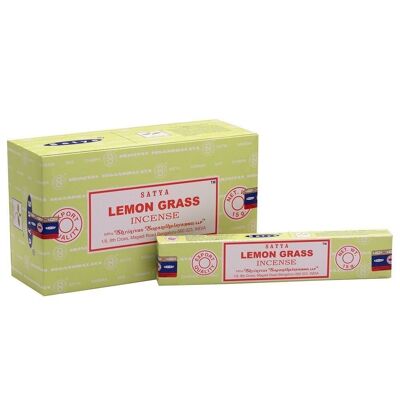 Set di 12 pacchetti di bastoncini di incenso alla citronella di Satya