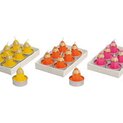 Set di penne tealight 6 pezzi, 3 assortiti, L5 x P4 cm