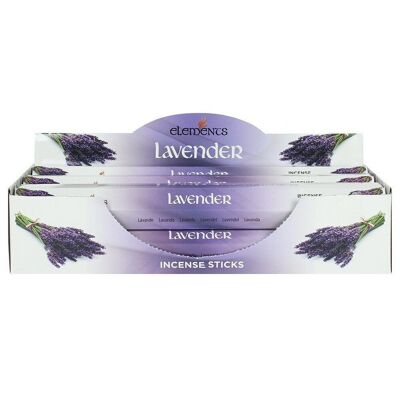 Set mit 6 Päckchen Elements Lavendel-Räucherstäbchen