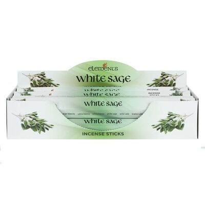 Set mit 6 Päckchen Elements White Sage Räucherstäbchen