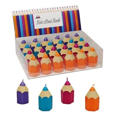 Pen-shaped candles, assorted, 4 x 8 cm