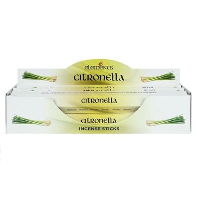 Set di 6 pacchetti di bastoncini di incenso alla citronella Elements