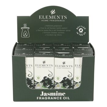 Ensemble de 12 huiles parfumées au jasmin Elements 1