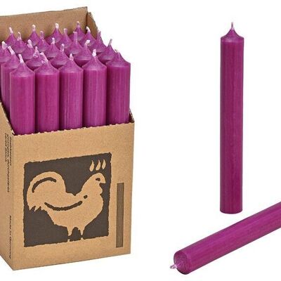 Stick candle eggplant solid-colored Ø 2x18 cm
