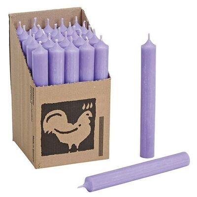 Taper candle lavender solid-colored Ø 2x18 cm