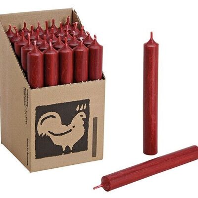 Taper candle color: dark red (W / H / D) 2x18x2cm