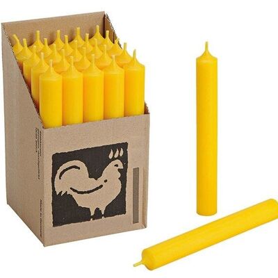 Taper candle color: yellow (W / H / D) 2x18x2cm