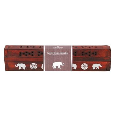 Coffret d'encens en bois de palissandre Éléphant