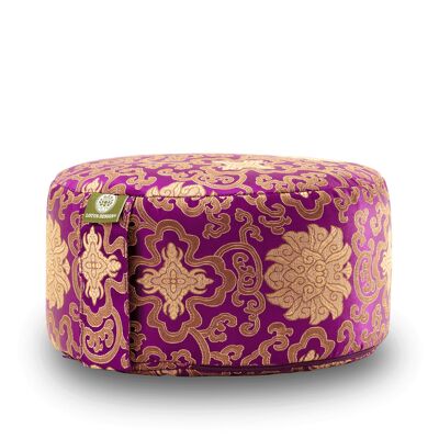 Meditation cushion brocade, 15cm high, lilac