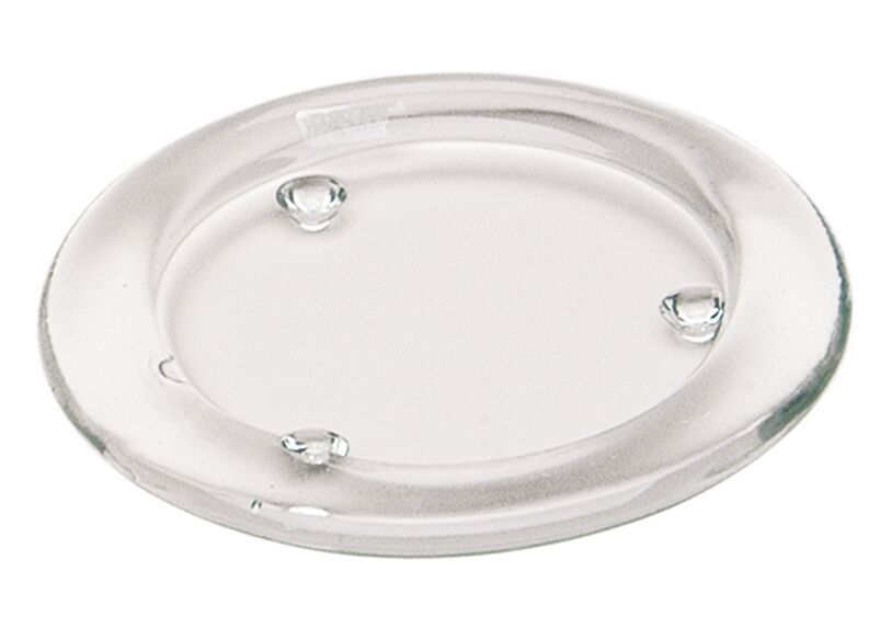 Coaster, candle holder made of glass transparent Ø13cm