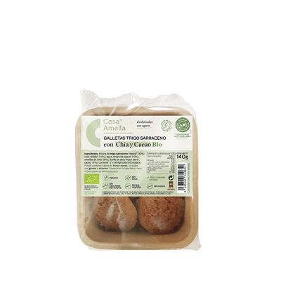 Buckwheat cookies with chia and organic cocoa 140g