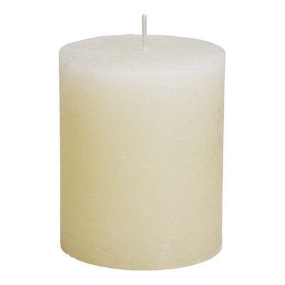 Candle 10x12x10cm made of wax champagne