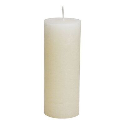 Candle 6.8x18x6.8cm made of wax champagne