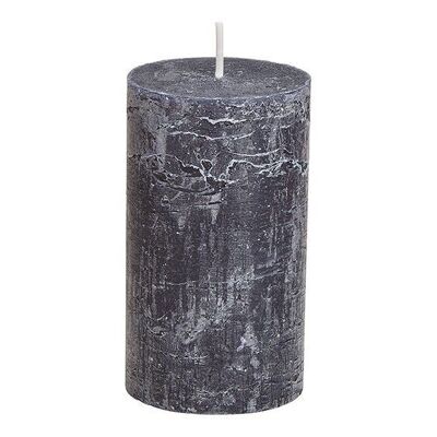 Candle 6.8x12x6.8cm made of black wax