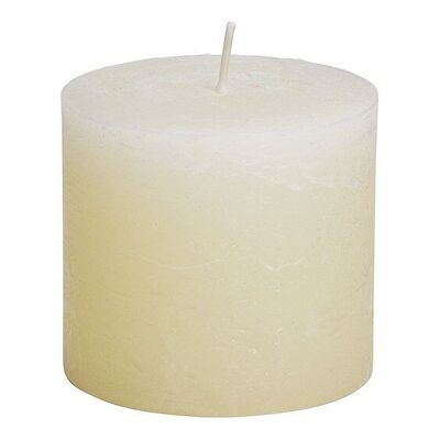Candle 10x9x10cm made of wax champagne