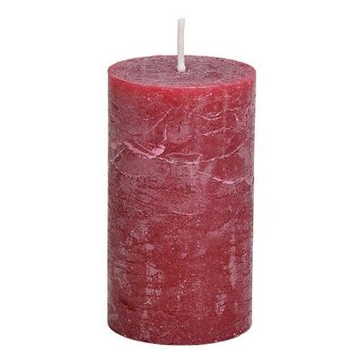 Candle 6.8x12x6.8cm made of wax Bordeaux