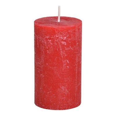 Kerze 6,8x12x6,8cm aus Wachs Rot