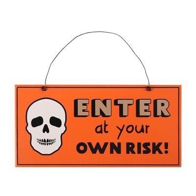 Totenkopf Enter Hanging Sign