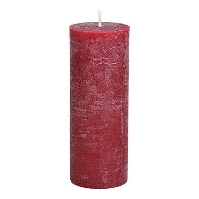 Candle 6.8x18x6.8cm made of wax Bordeaux